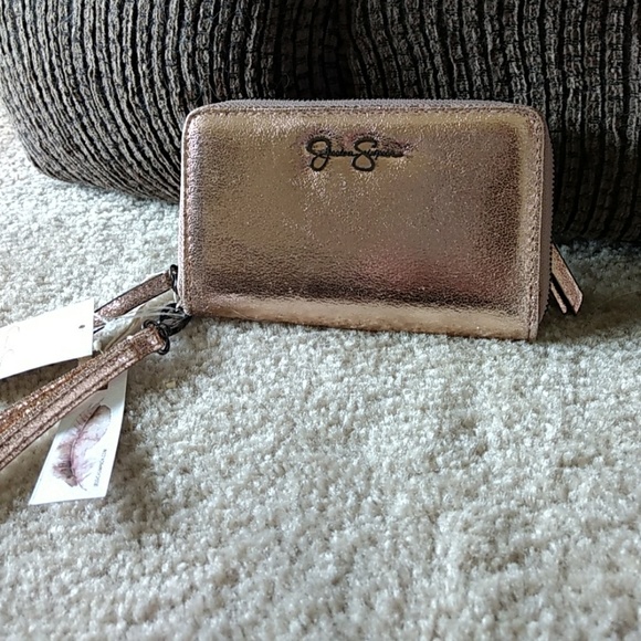 Jessica Simpson Handbags - ** Jessica Simpson metallic rose gold wallet